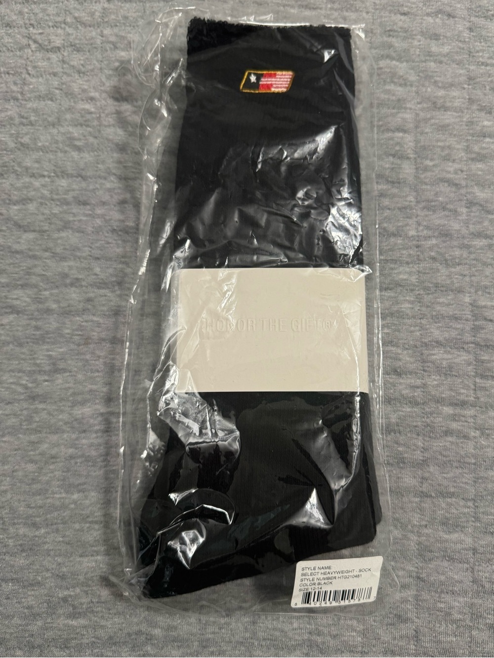 Honor the Gift Heavyweight Crew Sock Black Size 12-14